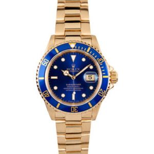 Rolex Submariner 16618 18K Blue