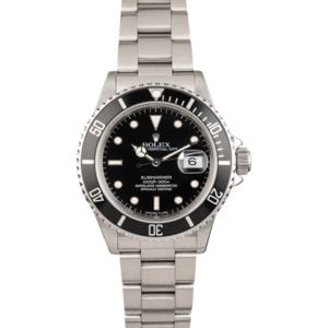 Pre Owned Rolex Submariner Black Dial 16800