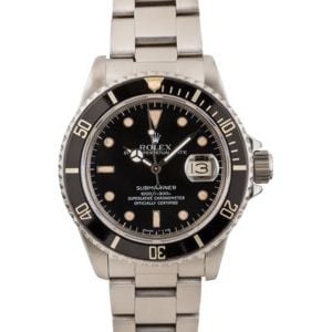 Vintage Rolex Submariner 16800 Stainless Steel Oyster