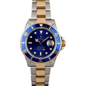 Rolex Submariner 16803 Blue Dial Two Tone Oyster