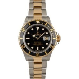 PreOwned Rolex Submariner 16803 Black Luminous Dial