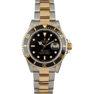 Pre Owned Rolex Submariner 16803 Two Tone