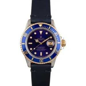 Pre Owned Rolex Submariner 16803 Leather Strap