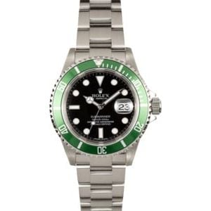 Rolex Submariner Green Anniversary 16610V Serial Engraved