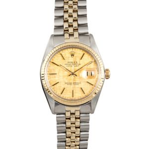 Rolex Two-Tone Datejust 16013 Linen Dial