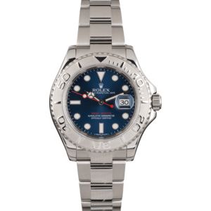 PreOwned Rolex Yacht-Master 116622 Blue Dial Platinum Bezel