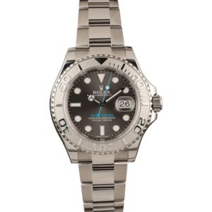 PreOwned Rolex Yacht-Master 116622 Dark Rhodium Dial Platinum Bezel