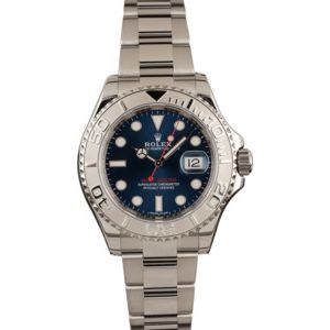 Used Rolex Yacht-Master 116622 Platinum Bezel Blue Dial