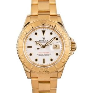 Rolex Yachtmaster Yellow Gold 16628 White Dial