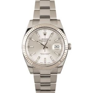 Pre-Owned Rolex Datejust 41 Ref 126334 Silver Dial