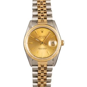 Rolex Date 15223 Champagne Index Dial