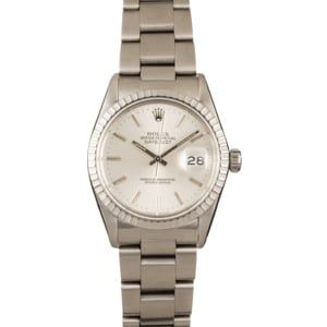 Authentic Rolex Datejust 16030 Silver Dial