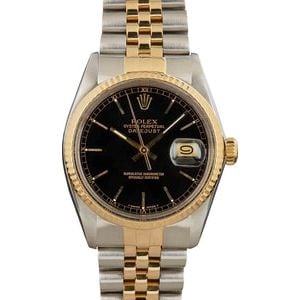 Rolex Datejust 16013 Black Index Dial