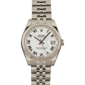 Mid-Size Rolex Datejust 178274 White Dial