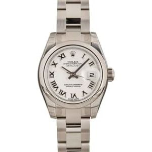 Ladies Rolex Datejust 179160 White Roman Dial