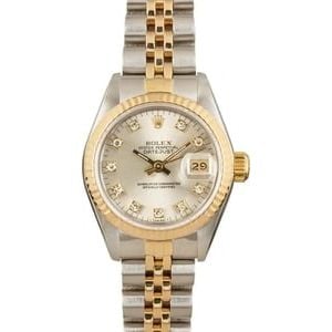 Rolex Ladies Datejust 69173 Silver Diamond