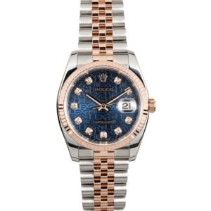 Men's Rolex Stainless and Rose Gold Datejust 116231