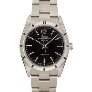 Pre Owned Rolex Air-King 14010M Black Index Dial