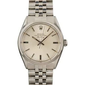 Mens Rolex Air-King 5500 Silver Dial