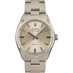 Rolex Air-King 5500 Silver Dial