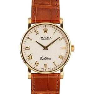 Pre-owned Rolex Cellini 5115 18k Yellow Gold