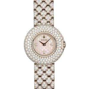 Ladies Rolex Cellini Orchid 6221 18k White Gold