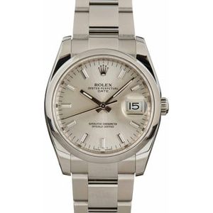 Rolex Date 115200 Silver Dial