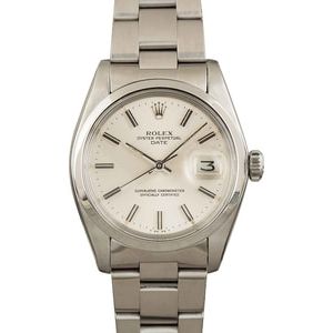 Vintage Rolex Date 1500 Silver Index Dial