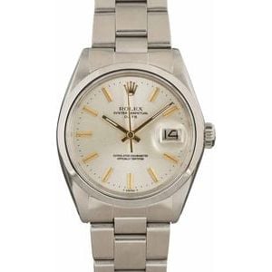 Pre-Owned Rolex Date 1500 Silver Dial