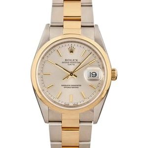 Men's Rolex Date 15203 Silver Dial