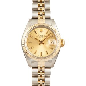 Ladies Rolex Date ref 6917 Champagne Dial