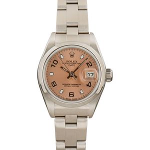 Pre-Owned Rolex Ladies Date 79160 Salmon Dial