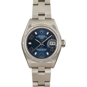 Ladies Rolex Date 79190 Blue Dial