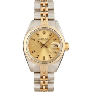 Ladies Rolex Date 6917 Stainless Steel & Yellow Gold