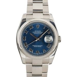 Mens Rolex Datejust 116200 Blue Dial