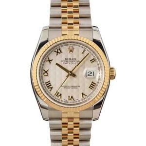 Rolex Datejust 116233 Ivory Pyramid Roman Dial