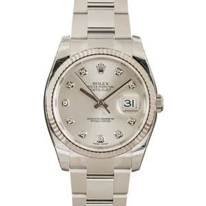 PreOwned Rolex Datejust 116234 Silver Dial