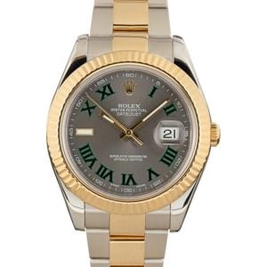 Rolex Datejust 116333 Two Tone with Slate Roman Dial