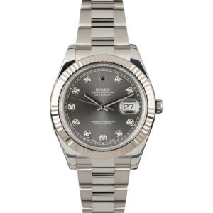 PreOwned Rolex Datejust 116334 Slate Diamond