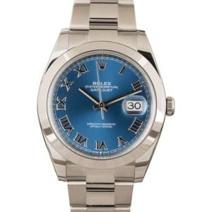 Pre-Owned Rolex Steel Datejust 126300 Blue Dial