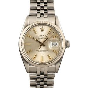 Used Rolex Datejust 16014 Silver Index Dial