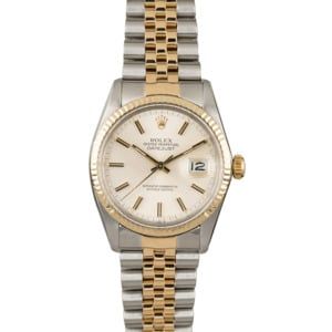 Used Rolex Datejust 16013 Silver Dial Men's Watch