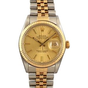 Used Rolex Datejust 16013 Steel & Yellow Gold