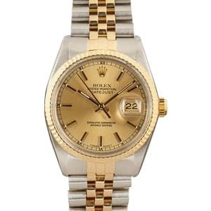 Rolex Datejust Two Tone 16013 Champagne Dial