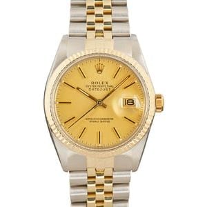 Used Rolex Datejust 16013 Steel & Yellow Gold