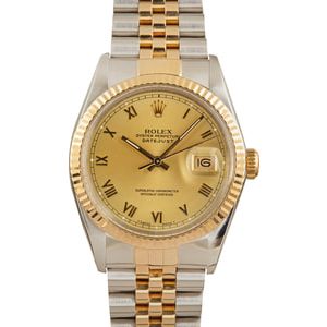 Used Rolex Datejust 16013 Steel & Gold Watch