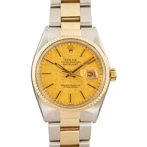 Rolex Oyster Datejust 16013 Linen Dial