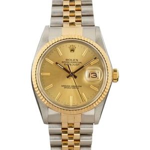 Rolex Datejust 16013 Stainless Steel and Gold