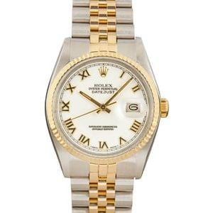 Used Rolex Datejust 16013 White Dial