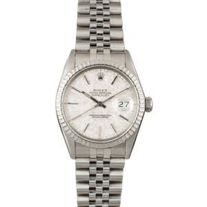 Rolex Datejust 16014 Silver Linen